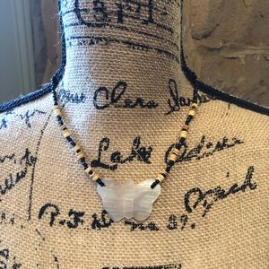 Beaded butterfly necklace